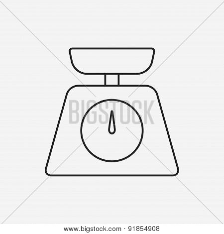 Weighing Machine Line Icon
