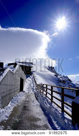 Walkway Of Building Gornergrat
