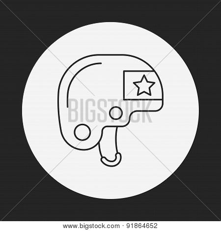Boxing Headguard Line Icon
