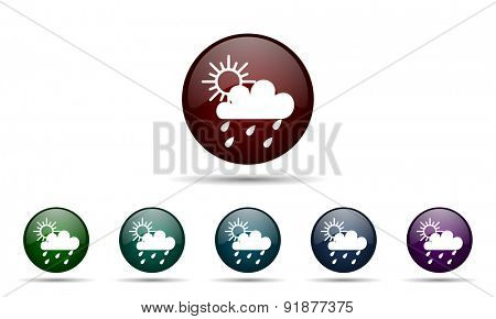 rain icon waether forecast sign 