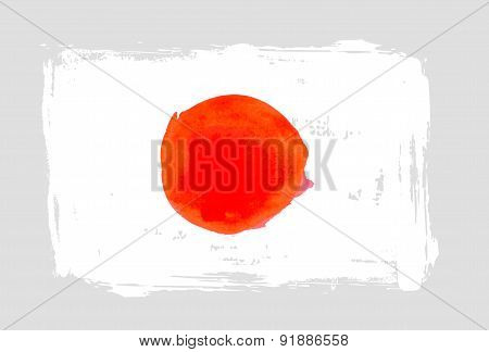 Grunge Japan Flag