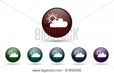 cloud icon waether forecast sign