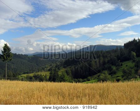 Bjergrige landskab 