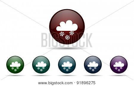 snowing icon waether forecast sign 