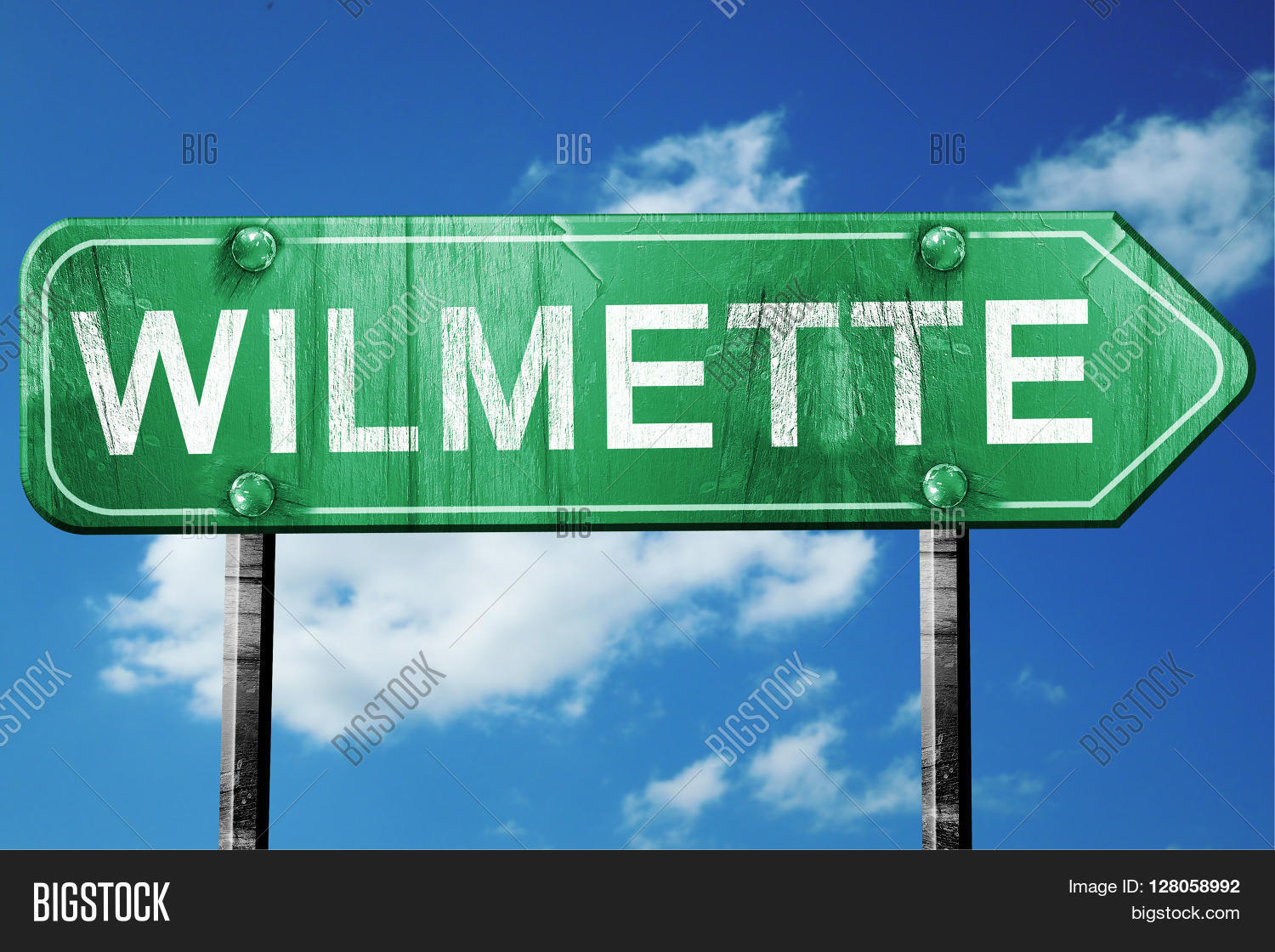 Wilmette Road Sign , Image & Photo (Free Trial) Bigstock