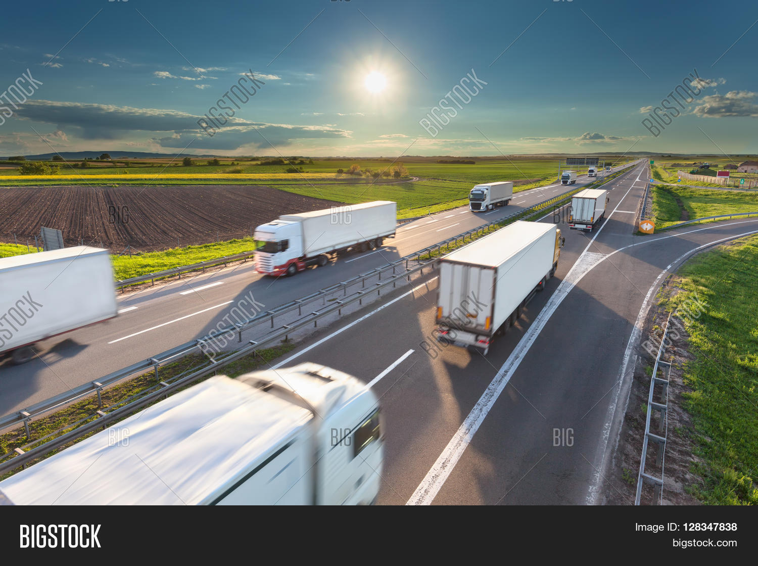Many Delivery Trucks Image & Photo (Free Trial) Bigstock