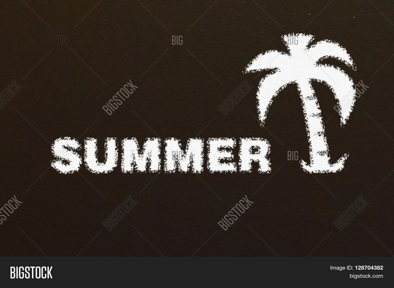 Summer Palm Tree Chalk Image & Photo (Free Trial) Bigstock