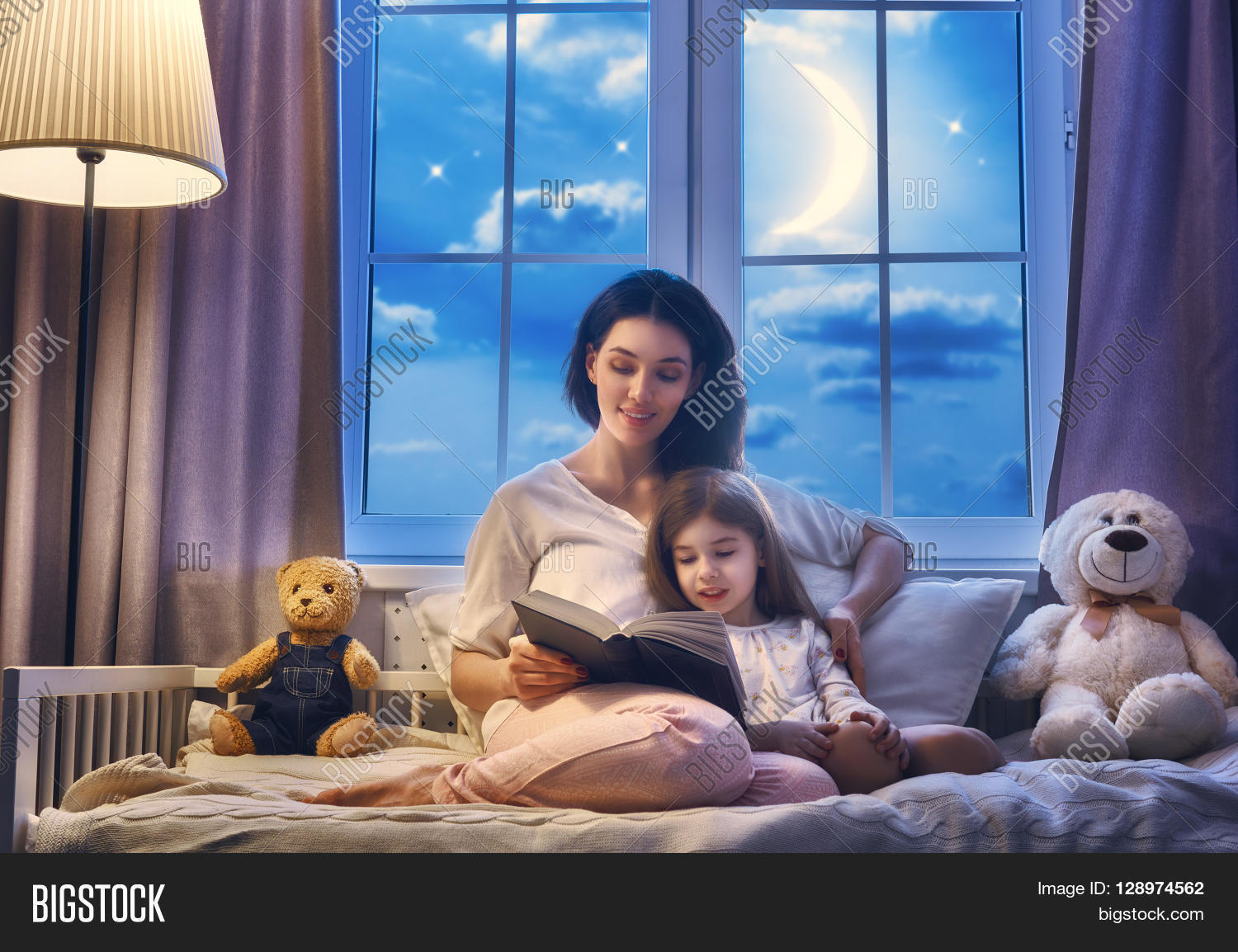 Family Reading Bedtime Image & Photo (Free Trial) Bigstock