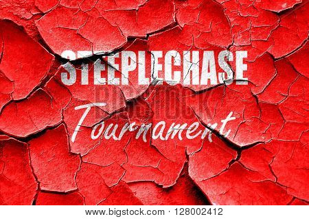 Grunge cracked Steeplechase sign background