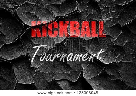 Grunge cracked kickball sign background
