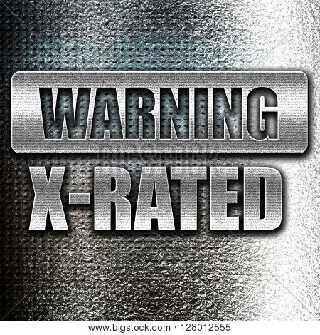 Xrated sign isolated
