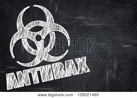 Chalkboard writing: Anthrax virus concept background