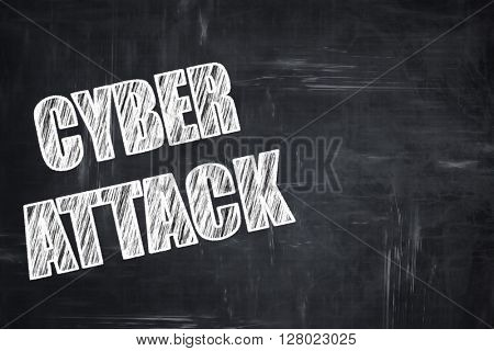 Chalkboard writing: Cyber attack background