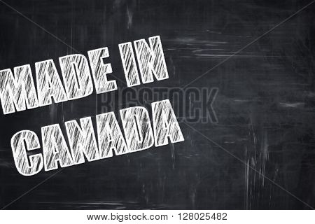 Chalkboard background with chalk letters: Made in canada