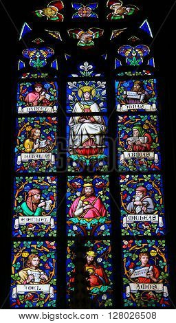 Stained Glass - Mother Mary And Prophets