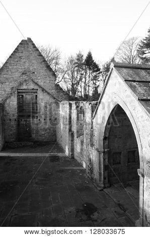 A view of the ruins of St. Bridgets Kirk