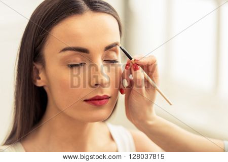Beautiful Girl Doing Makeup