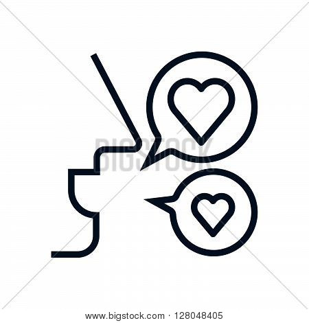 Valentines Day, Love Talk Icon