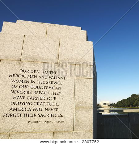 Washington, D.C., ABD Dünya Savaşı Anıtı.