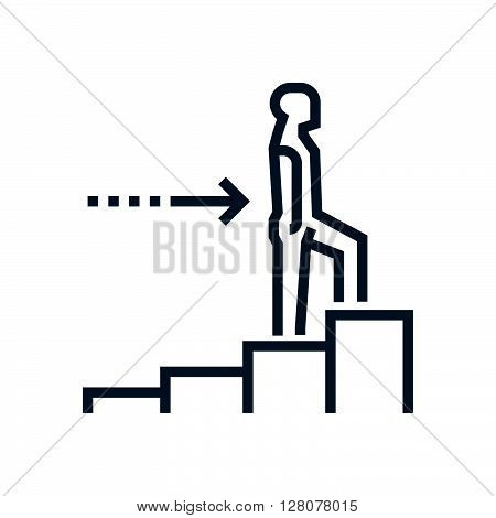 Man Climbing Up Icon