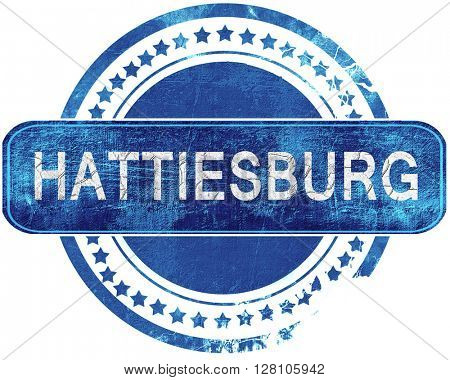 hattiesburg grunge blue stamp. Isolated on white.
