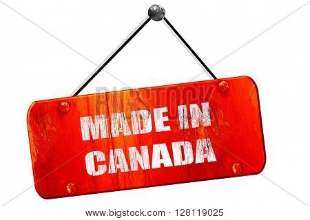 Made in canada, 3D rendering, vintage old red sign
