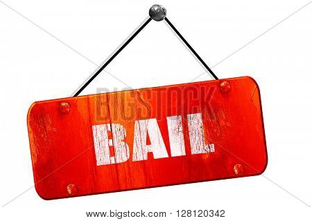 bail, 3D rendering, vintage old red sign