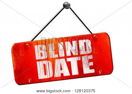 blind date, 3D rendering, vintage old red sign