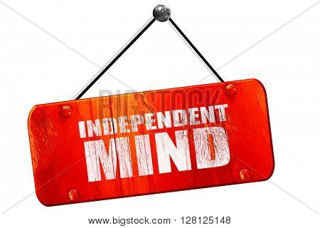 independent mind, 3D rendering, vintage old red sign