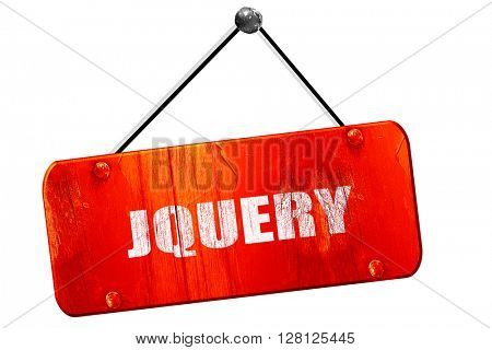 jQuery, 3D rendering, vintage old red sign