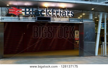 Sign Of London Blackfriars Station