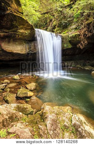 Dog Slaughter Falls in the Daniel Boone National Forest in Southern Kentucky