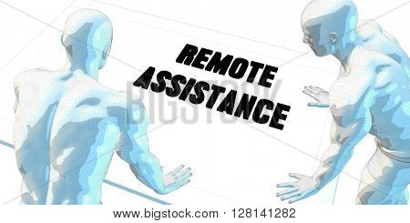 Remote Assistance Discussion and Business Meeting Concept Art 3D Illustration Render
