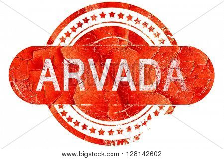 arvada, vintage old stamp with rough lines and edges