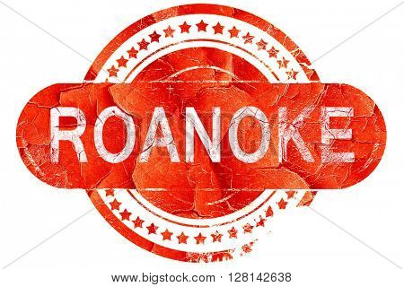 roanoke, vintage old stamp with rough lines and edges