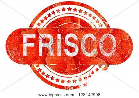 frisco, vintage old stamp with rough lines and edges