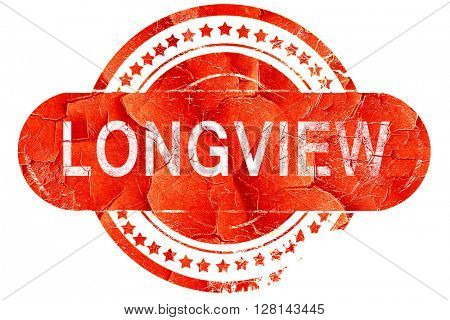 longview, vintage old stamp with rough lines and edges