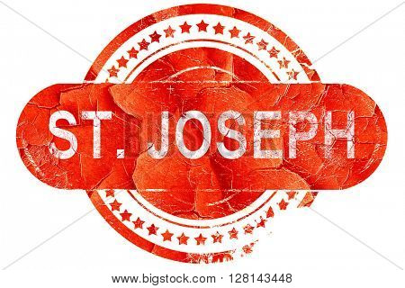 st. joseph, vintage old stamp with rough lines and edges