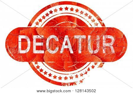 decatur, vintage old stamp with rough lines and edges
