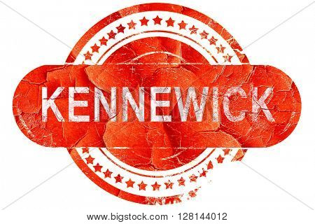 kennewick, vintage old stamp with rough lines and edges