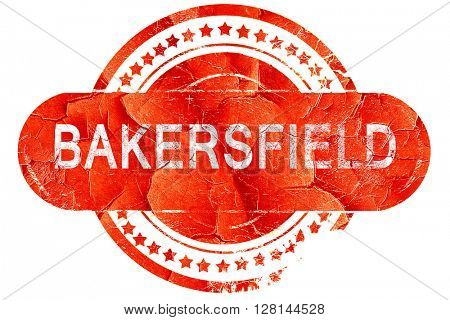 bakersfield, vintage old stamp with rough lines and edges