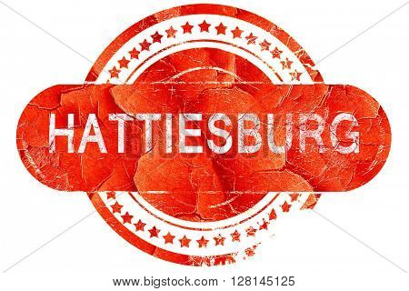 hattiesburg, vintage old stamp with rough lines and edges