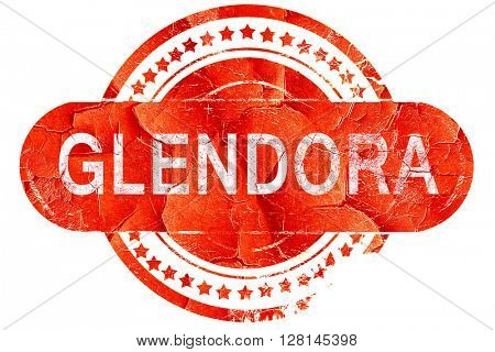 glendora, vintage old stamp with rough lines and edges