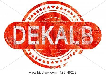 dekalb, vintage old stamp with rough lines and edges