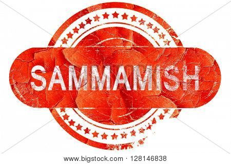 sammamish, vintage old stamp with rough lines and edges
