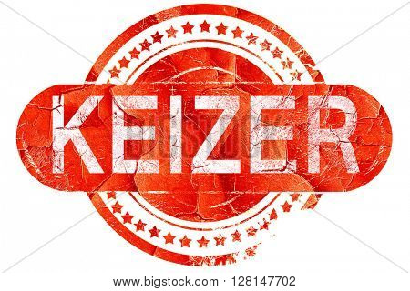 keizer, vintage old stamp with rough lines and edges