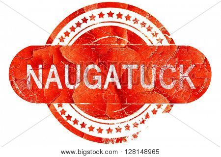 naugatuck, vintage old stamp with rough lines and edges