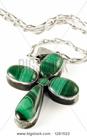 Stylizované malachit Fourleafed jetel