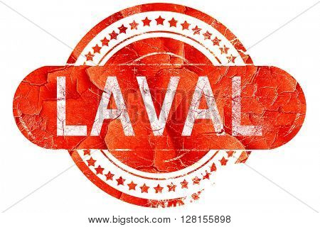 laval, vintage old stamp with rough lines and edges