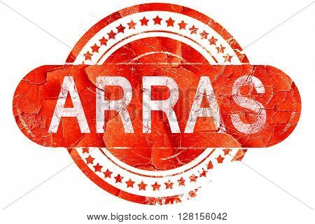 arras, vintage old stamp with rough lines and edges